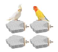 4 Pieces Sharpening Stone Parrot Calcium Snap Whetstone Parrot, Budgerigar Toy, Natural Nibble Bar for Small Medium Cockatiels, Grape Design as Bird Cage Accessory