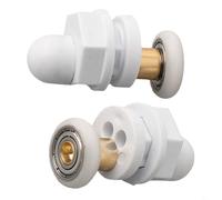 4 Pieces Shower Door Rollers for 4 to 8mm Glass Doors with 19mm, 23mm, 25mm, 27mm, or 29mm Wheel Diameter Compatible with Most Shower Enclosures (29mm)