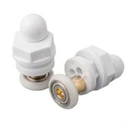 4 Pieces Shower Door Rollers for 4 to 8mm Glass Doors with 19mm, 23mm, 25mm, 27mm, or 29mm Wheel Diameter Compatible with Most Shower Enclosures (27mm)