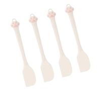 4 Pieces Silicone Kitchen Tool Cats Paws Designs Spatula for Smooth Mixing Baking Equipment Hygienic Cooking Tool