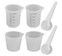 4 Pieces Silicone Measuring Cups, 2 Pieces 10G Small Quantity, Detergent Dispenser, Graduated Liquid Measuring Cup, Reusable Dosing Cup