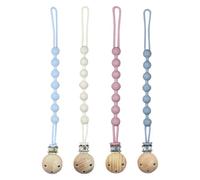 4 Pieces Silicone Pacifier Clip, Fake Clip, Dumb Clip, Fake Clip, Bib Fake Clip, Flexible Pacifier Clip, Baby Pacifier Suspension.