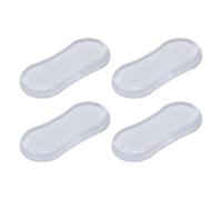 4 Pieces Silicone Toilet Seat Bumper Set, Strong Adhesive Toilet Seats Lid Bumpers, Toilet Seat Buffers, Toilet Lid Rubber Pads for Home, Hotel, Hospital Toilets and Toilet Parts (White,One Size)
