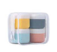 4 Pieces Silicone Travel Cosmetic Containers, 50ml Leak-Proof Empty Face Cream Jars Bottles, Multifunction Lotion Sample Dispensing Boxes with Sealed Lids Travel Wide-Mouth Size Pots for Home Outdoor
