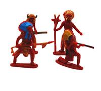 4 Pieces Simulation Cowboy People Figures Layout Indian Model Action Figures