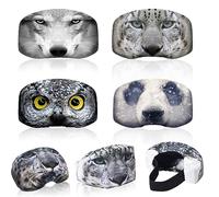 4 Pieces Ski Snowboard Goggle Cover Sleeve, Goggle Cover Microfiber Protective Lens Scratch Dust Protection for Travel Apres (Animal Style)