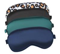 4 Pieces Sleep Eye Masks,Leopard Light Blocking Eye Cover Sleeping Mask,Soft and Comfortable Fabric，with Elastic Strap Adjustable Eyeshade Mask for Women Men for Travel,Nap,Home,Office,Yoga-mix2