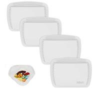 4 Pieces Small Pill Case Reusable Pocket Pill Case Portable Open Pill Pouch Silicone Small Pill Box for Organizing Medication, Pills, Vitamins, and Tablets for Travel (White)