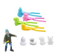 4 Pieces Snow Ball Maker, Duck Shape Snowballs Maker, Snows Ball Clip With Handle, Animal Shapes Moulds Winter Snowball Fight Makers Tool Clip For Adults Kids（A）