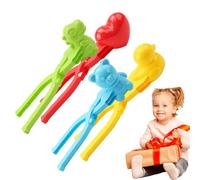 4 Pieces Snow Ball Maker, Funny Easy Use Duck Snowballs Maker Tool Toys Mold With Non Slip Handle, Outdoor Winter Play Snowman Balls Makers Mold Shaper Clips Tool, For Kids Adults