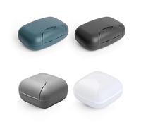 4 Pieces Soap Dish, Travel Soap Holder, Portable Waterproof and Leak Proof Soap Dish, Bathroom Gym Soap Holder Box with Lid, 4 Colors