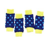 4 Pieces Soft Cotton Pet Dog Leg Socks Cute Non-slip Pet Leg Warmers XL
