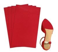 4 Pieces Sole Protectors, Sole Grips Stickers, Men's and Women's Anti-Slip Self-Adhesive Rubber Mats, Noise Reducing Shoe Red Pads for High Heels