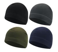 4 Pieces Solid Color Beanie Hat, Winter Windproof Warm Hat, Warm Fleece Hat, Running Hat For Men And Women, Outdoor Cycling Hat, Breathable And Comfortable Ski Hat