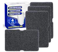4 Pieces Sponge Filter for Tumble Dryer 243x153x12 mm with the Original Code 2964840200 for Beko for Blomberg - MONTERAL