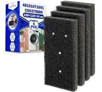 4 Pieces Sponge Tumble Dryer Filter 230x115x14 mm with the Original Code 481010716911 for Whirlpool for Bauknecht for Privileg C00379889 for Indesit for Philips for Ariston - MONTERAL