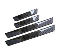 4 Pieces Stainless Steel Car Door Sill Protector for Fiat Tipo Cross Wagon, Scratch-Resistant Welcome Pedal Door Sill Protector Car Styling Accessories,C/Black
