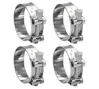 4 Pieces Stainless Steel Fastening Clamps, Pipe Connection Clamps, Pipe Fixing Clamps, Adjustable Pipe Clamps