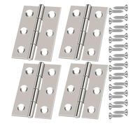 4 Pieces Stainless Steel Hinge, Mini Folding Hinge, DIY Wooden Box Accessories, Suitable for Jewelry Box/Woodworking Projects.