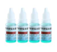 4 Pieces Stainless Steel Test Liquid 12ml | Rapid Metal Identification Solution For 304, 201, 202, 301 Stainless Steel | Kitchen, Laboratory, Workshop & Construction Use