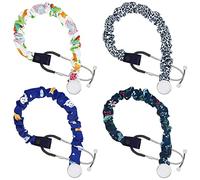 4 Pieces Stethoscope Covers Sleeve Scrunchies with Removable Tube Handmade Stethoscope Accessories for Nurses Doctors (Vivid Style)