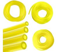 4 Pieces Strimmer Fuel Pipe, Universal Strimmer PartsFuel Line Hose Tube, Petrol Fuel Line Hose Tube, Suitable for Chainsaws, Blowers, Pressure Washers, Lawn Mowers, Yellow