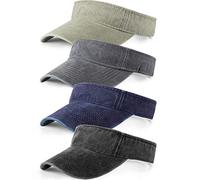 4 Pieces Sun Visor Sun Sports Adjustable Visor Sport Wear Athletic Visor Golf Hat for Men Women