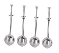 4 Pieces Tea Ball Infuser and Flour Duster, Stainless Steel Fine Mesh Kitchen Tool for Loose Leaf Tea, Sugar, Spices, 7.09 x 1.97 inch