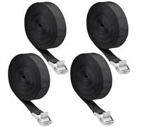 4 Pieces Tie Down Straps, 6M x 2.5cm Adjustable Lashing Straps, Heavy Duty Lashing Straps with Quick Release Cam Bukle for Trailer, Vans, Motorcycle, Luggage, Cargo, Trucks