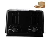 4-pieces Toaster And Bread Toaster With Dual Control Panels, Wide Adjustable Slots For Household Breakfast Toast, Bagels, Waffles