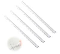 4 Pieces Triangular Ruler, Plastic Triangular Ruler, Plastic Ruler, 15 cm Transparent Rulers Straight Ruler Tool for School Office Home