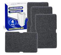 4 Pieces Tumble Dryer Filter 240x155x10 mm with the Original Code 2964840100 2964840200 for Beko for Grundig for Blomberg for ElektraBregenz 782372445 783372152 for Smeg - MONTERAL