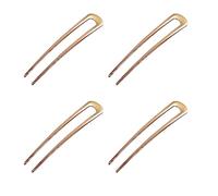 4 Pieces U Shaped Hairpin French Style Hair Stick Metal Hair Pin Hair Clips for Makeup (Gold, One Size)