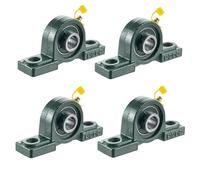4 Pieces UCP202-10 Pillow Block Bearing 5/8 inch Shaft Bore, Solid Cast Iron Base, Self Aligning