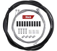 4 Pieces Universal Bike Inner Brake Cable, Black | Housing Kit Bicycle Brake Cable with Ferrules, Replacement Shifter Accessories, Front and Rear Compatible