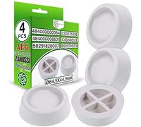4 Pieces Universal Rubber Feet for Washing Machine Ø 64,5 x 44,5 mm with the Original Code 484000000364 C00375326 for AEG for Whirlpool - Warranty 5 Years - ONIX TECH