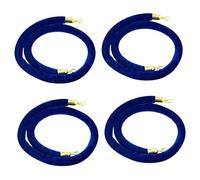 4 Pieces Velvet Stanchion Rope Sturdy With Snap Hooks Accessory Versatile Crowd Control Security Barriers For VIP Queue Posts For Posts Stands(Blue)