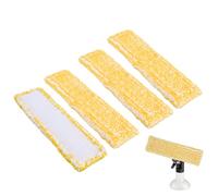 4 Pieces Window Cleaning Pads for Karcher, Replacement Microfibre Mop Cover, Window Cleaner Replacement Parts, Suitable for Karcher WV2 WV5 Advanced Accessories (Yellow)