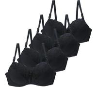 4 Pieces Women's Fashion Bra Sales, Push up Bras Full Coverage Lace Bralette Comfit Padded Support Minimiser Bra Sales