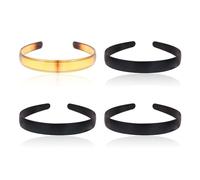 4 Pieces Women'S Headbands, Non-Slip Women'S Hairbands, Face Wash Headbands, Makeup Headbands, Plastic Solid Color Headbands, Comfortable Wide Headbands