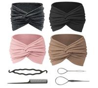 4 Pieces Women'S Wide Hairband And 4 Pieces Hairpin, Hair Style Making Tools, Retro Hairband, Simple Hair Accessories.