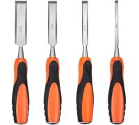 4 Pieces Wood Chisel Set 6/12/18/25mm for Woodworking Flat Chisels DIY Woodworking Woodcut Carving Tools Set for Wood Carving