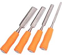 4 Pieces Wood Chisel Set Professional Wood Chisels for Carpentry for,Carving (Outer Opening Gouge 6mm,12mm,18mm and 24mm)