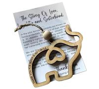 4 Pieces Wooden Sisterhood Elephant Sisterhood Elephant Ornament Wooden Elephant Christmas Ornament Friendship Elephant Ornament Friendship PRESENT Sisterhood Elephant For Shoulder Bag Tote Bag 6x8 Cm