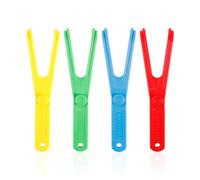 4 Pieces Y-Shaped Floss Rack, Creative Mini Floss Rack, Simple Plastic Floss Bracket, Reusable Floss Rack, Oral Teeth Cleaner.