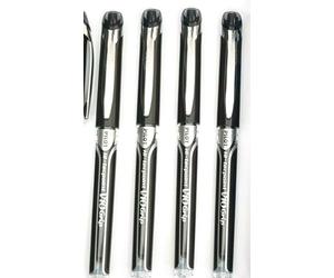 4 PILOT HI-TECPOINT V10 grip LIQUID INK ROLLERBALL PEN-V10 EXTRA BROAD 1.0 BLACK
