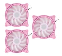 4 Pin 120mm Cool Fan Pc Fans 3 Aperture Interntl External Pink LED Large Air Volume Silent for Cooling Pack