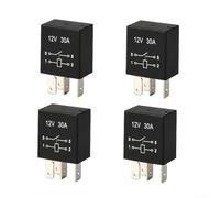 4-Pin 12V 30A Automotive for Relay for Car Headlights, Fuel Pumps & Cooling Fans - General Purpose PCB Mount for Relay, Nylon Housing, Brass