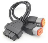 4 pin 6pin obd2 Motorcycle Cable Diagnostic Scanner Adapter 4Pin 6Pin 2 in 1 Motorcycle Cable Fit for Harley Davidson Motorbike 4pin+6pin motorad Connector