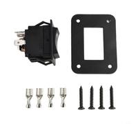 4-Pin DPDT Dual Reset Forward Reverse Rocker Switch On-Off-On with Polarity Reversal Bar for Trailer and RV Applications (A)